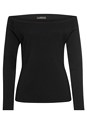 Black Off Shoulder Sweater F03008 - alt image - 3